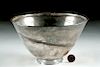 Greek Silver Mastoid Bowl w/ Inscription - 408.2 grams