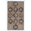 Hooked Rug with Floral Reserves