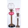 Victorian Cranberry Glass Lamps