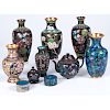 Cloisonné Vases and Other Items