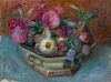 * William James Glackens, (American, 1870-1938), Flowers in Hexagonal Ironstone Dish