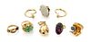 * A Collection of Yellow Gold and Multi Gem Jewelry, 48.80 dwts.