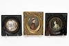 Group of 3 Continental School Miniature Portraits