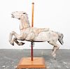 Distressed Wooden Carousel Horse, 20th C.