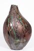 Tony Evan Raku Pottery Iridescent Ceramic Vase