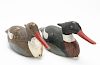 Group, Two Painted Wood Duck Decoys