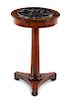 A Regency Mahogany Pedestal Table Height 28 x diameter of top 17 1/8 inches.