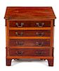 A George III Style Mahogany Chest of Drawers Height 21 1/4 x width 20 x depth 12 inches.