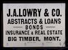 Original Big Timber Montana Advertising Sign