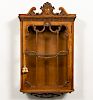 American Late 19th C. Carved Oak Wall Cabinet
