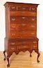 Pennsylvania Chippendale cherry high chest