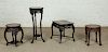 4 Antique Chinese Carved Hardwood Tables