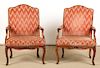 Pair of Louis XV Carved Beechwood Fauteuils, circa 1740,  Ex. Nelson Shanks collection