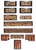 Estate Grouping of 19th C. Chinese Carved Wood Panels