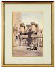 Antique Framed Italian Watercolor Painting