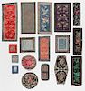 Estate Collection of 17 Chinese Silk Embroideries