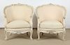 Pair of Modern Upholstered Bergere Chairs