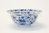 A Chinese Kangxi blue and white porcelain bowl.