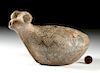 Ancient Bactrian Incised Pottery Ram Askos