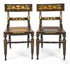 Pair of Baltimore painted Sheraton fancy chairs, ca. 1830, possibly by John Hodgkinson