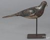 Midwest carved and painted passenger pigeon figure, ca. 1900, retaining its original surface