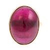 A Ladies Cabochon Ruby Ring in 14K