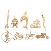 A Collection of 9 14K Gold Charms