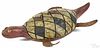 Carved and painted turtle fishing decoy, early 20th c.