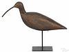 Carved and painted curlew shorebird decoy, ca. 1900, 15 3/4'' l. Provenance: George Schoellkopf.
