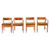 Four Danish Modern Teak Dining Chairs