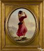 John Gadsby Chapman (American/Italian 1808-1889), oil on board depicting an Italian woman