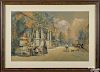 Robert Shaw (American 1859-1912), watercolor city street scene, signed and dated 1909