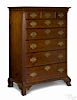 Pennsylvania Chippendale cherry tall chest, ca. 1775, 64'' h., 41'' w.