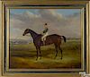 William Webb (British 1790-1846), oil on canvas of a jockey on horseback, signed lower right