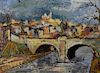 C.1968 French Post Impressionist City Painting
