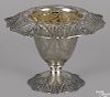Sterling silver classical centerpiece urn, ca. 1900, 8'' h., 11 1/2'' dia., 34.5 ozt.