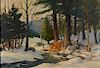 Arthur Herrick New England O/B Landscape Painting