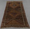C.1900 Antique Kurdish Bidjar Geometric Carpet Rug