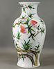Chinese Republic Famille Rose Porcelain Peach Vase