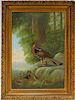 LG 19C Victorian O/C Pheasant Landscape Painting