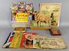 19C Antique Child's Cat Toy Game Bird Book Group