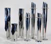 7 Nambe Studio Modernist Aluminum Candle Sticks