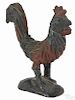 Carved and painted rooster in the manner of Wilhelm Schimmel, 19th c.