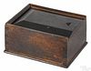 Miniature Pennsylvania walnut slide lid box, 19th c., 2'' h., 4 1/2'' w.