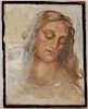19C. Italian Jesus Christ Fresco Painting Section