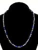 14K Gold & Lapis Lazuli Cylinder Beads Necklace