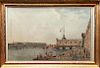 B. Patersson St Petersburg Port Watercolor Etching