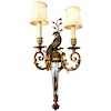 Maison Bagues Manner Brass & Crystal Wall Sconce