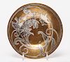 Art Nouveau Bronze & Silver Mixed Metal Plate