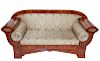 Biedermeier Flame Mahogany Upholstered Sofa